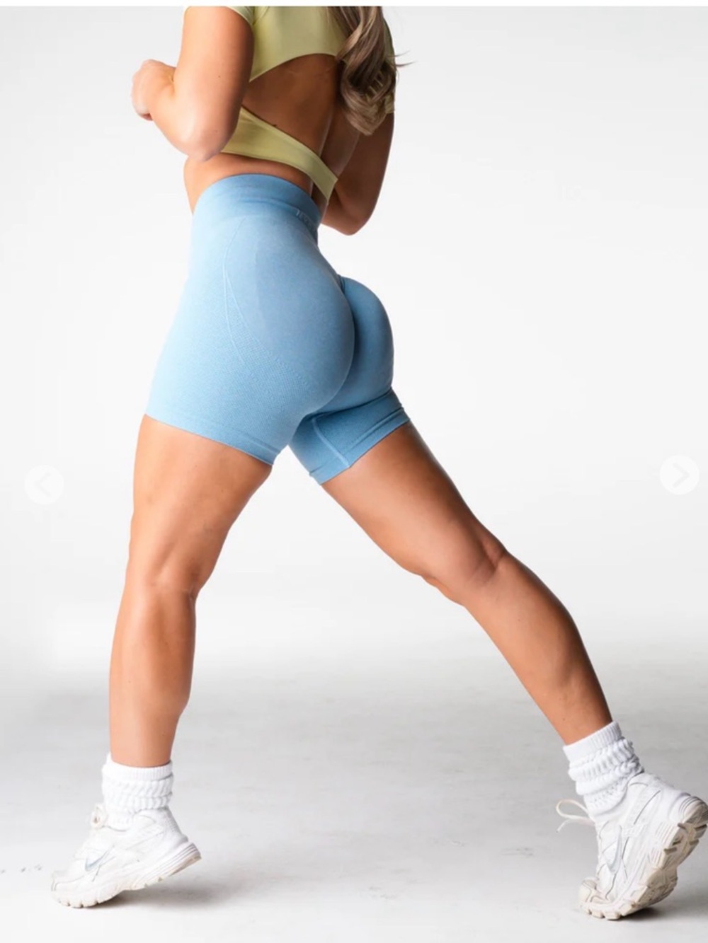 NVGTN Women's Blue High-Waisted Shorts